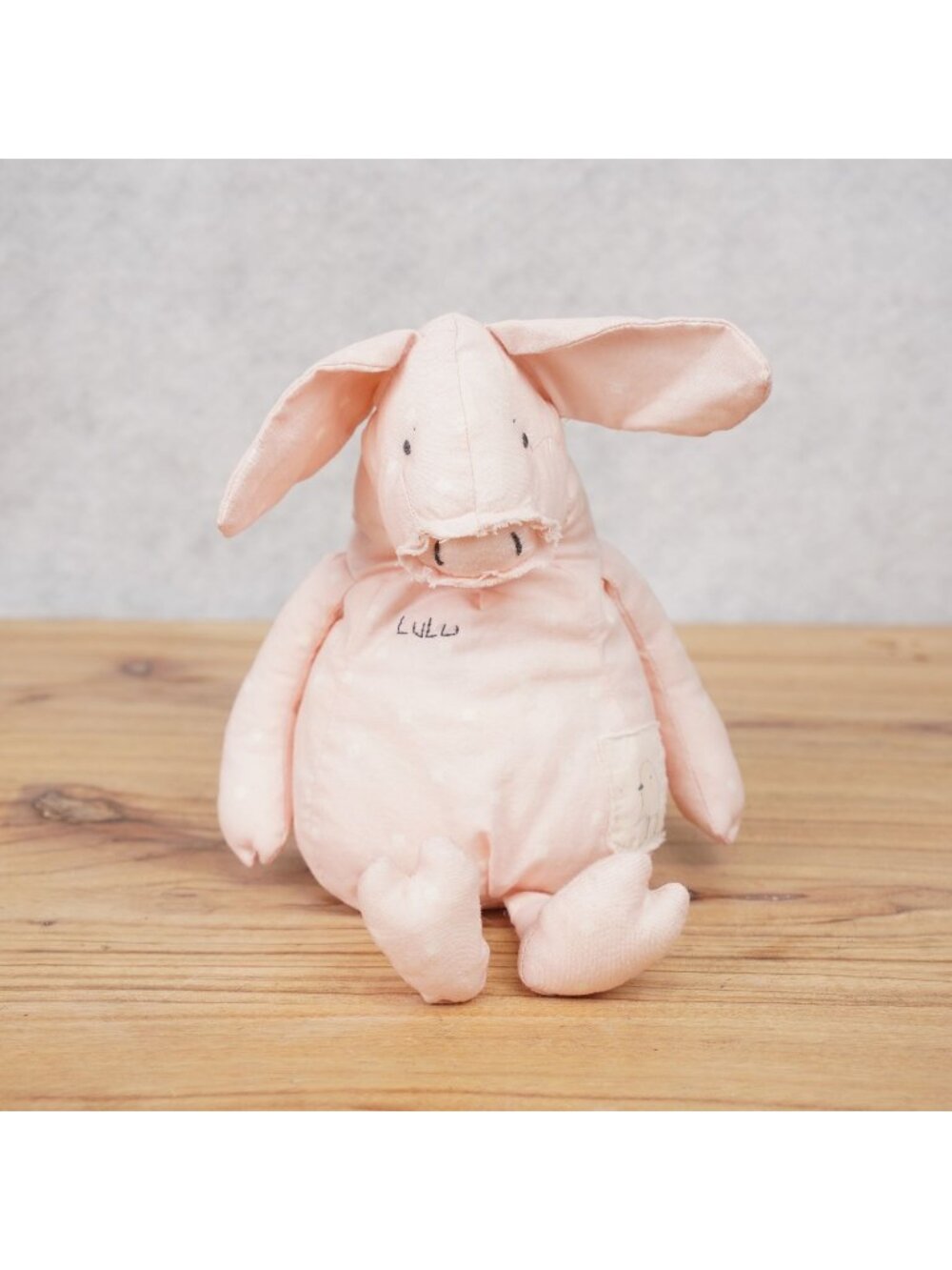 Retired Bunnies By The Bay Hutch Studio LuLu One of a Kind Pig Hand Crafted Pink